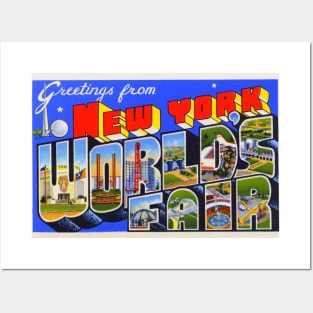 Greetings from the 1939 New York World's Fair - Vintage Large Letter Postcard Posters and Art